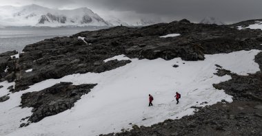 Scientists from the 8th National Antarctic Science Expedition are seen on Horseshoe Island, Antarctica, March 29, 2024. (AA Photo)