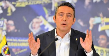 Fenerbahçe&#039;s President Ali Koç announces the Extraordinary General Assembly at the Şükrü Saracoğlu Stadium, Istanbul, Türkiye, March 27, 2024. (IHA Photo)