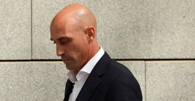 Former president of the Spanish football federation Luis Rubiales leaves the Audiencia Nacional court, Madrid, Spain, Sept. 15, 2023. (AFP Photo)