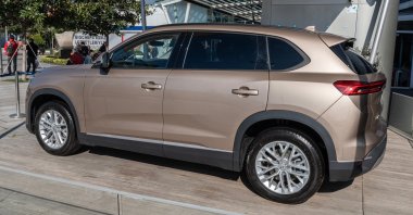 Togg T10X model is photographed in front of a shopping center, Istanbul, Türkiye, March 10, 2024. (Shutterstock Photo)