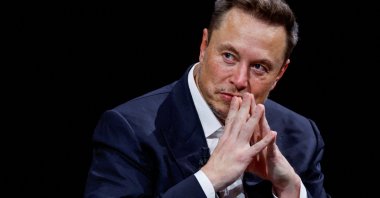 Elon Musk, chief executive officer of SpaceX and Tesla and owner of X platform, formerly Twitter, gestures as he attends the Viva Technology conference dedicated to innovation and startups at the Porte de Versailles exhibition center in Paris, France, June 16, 2023. (Reuters Photo)