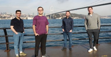 Görkem Türk (2nd L) and other members of the Laton Ventures team. (Courtesy of Laton Ventures)