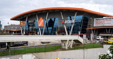 The logo of Arçelik (R) is seen on a shopping mall in Istanbul, Türkiye, Nov. 11, 2023. (Shutterstock Photo)