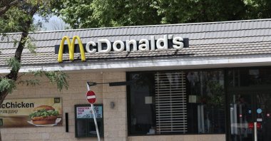 A view of the closed McDonald's branch in Gan Hatsafon, near the Lebanese border, Israel, April 5, 2024. (EPA Photo)