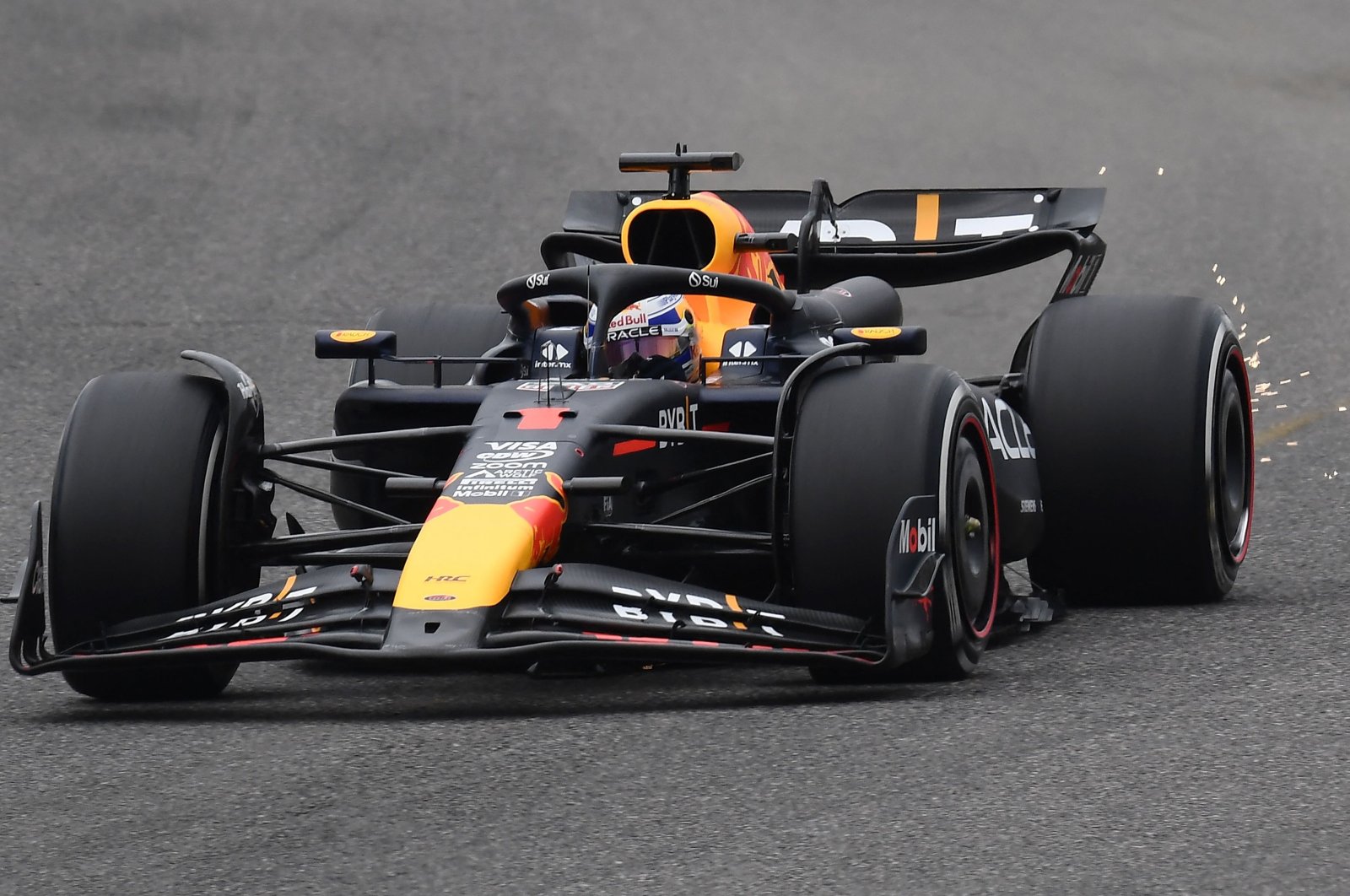 Red Bull Racing&#039;s Dutch driver Max Verstappen takes a corner during the first practice session ahead of the Formula One Japanese Grand Prix race at the Suzuka circuit, Suzuka, Japan, April 5, 2024. (AFP Photo)