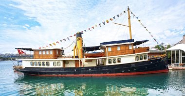 The Gonca Steamship, part of the museum's collection, returned with an award from the competition organized by the England-based Classic Boat magazine. (Photo courtesy of Rahmi M. Koç Museum)