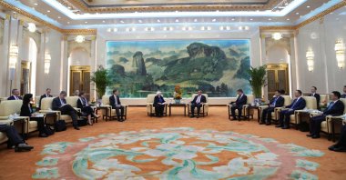 U.S. Treasury Secretary Janet Yellen meets with Chinese Premier Li Qiang at the Great Hall of the People, Beijing, China, April 7, 2024. (Reuters Photo)