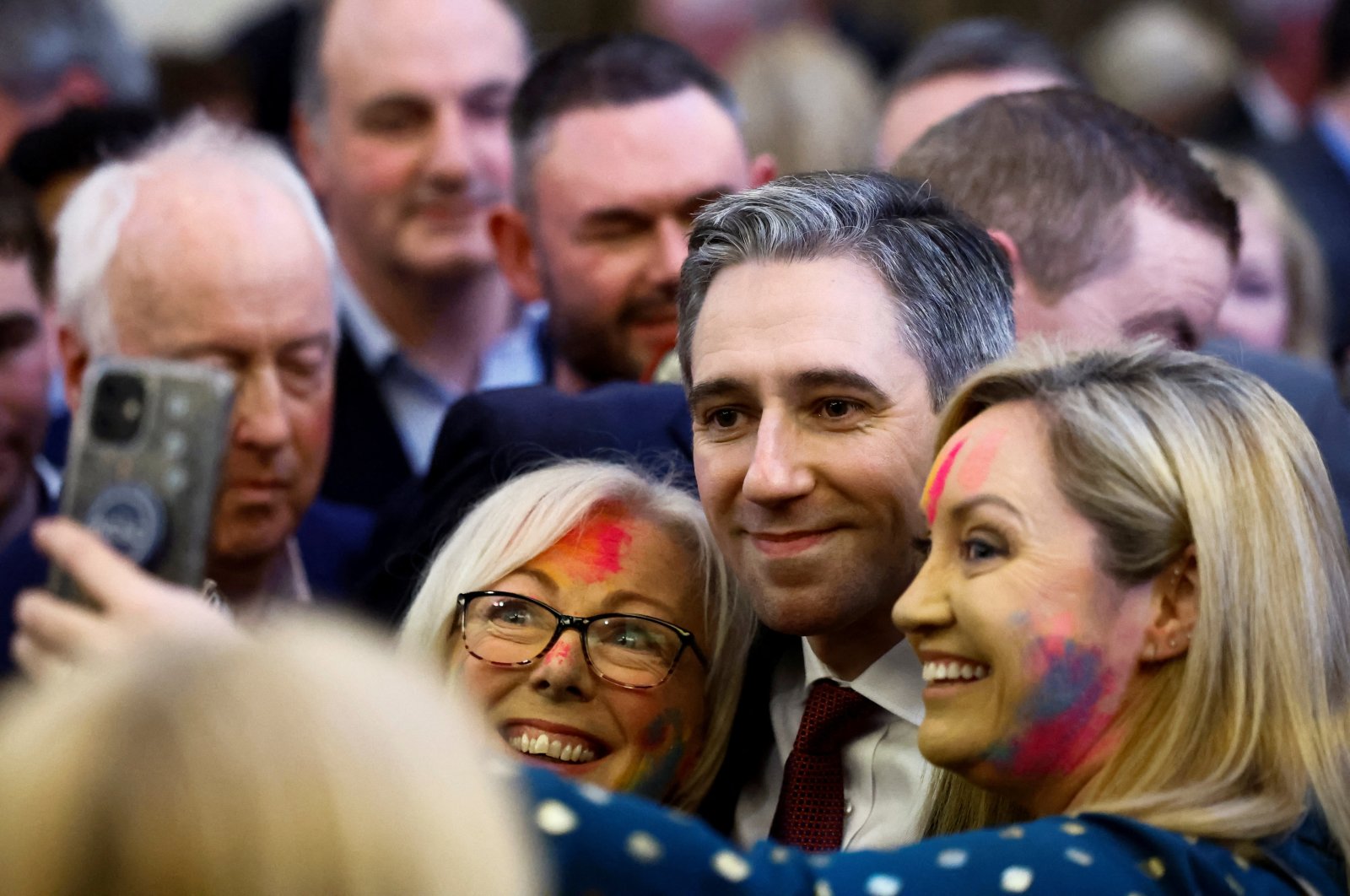 Ireland&#039;s Minister for Higher Education, Simon Harris, poses for a picture after being announced as the new leader of Fine Gael at the party&#039;s leadership election convention, in Athlone, Ireland, March 24, 2024. (Reuters Photo)