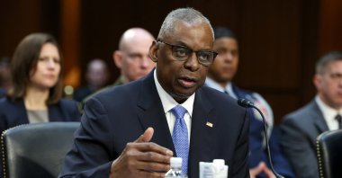 U.S. Defense Secretary Lloyd Austin testifies before a Senate Armed Services Committee hearing on President Biden's proposed budget request for the Department of Defense on Capitol Hill in Washington, U.S., April 9, 2024. (Reuters Photo)
