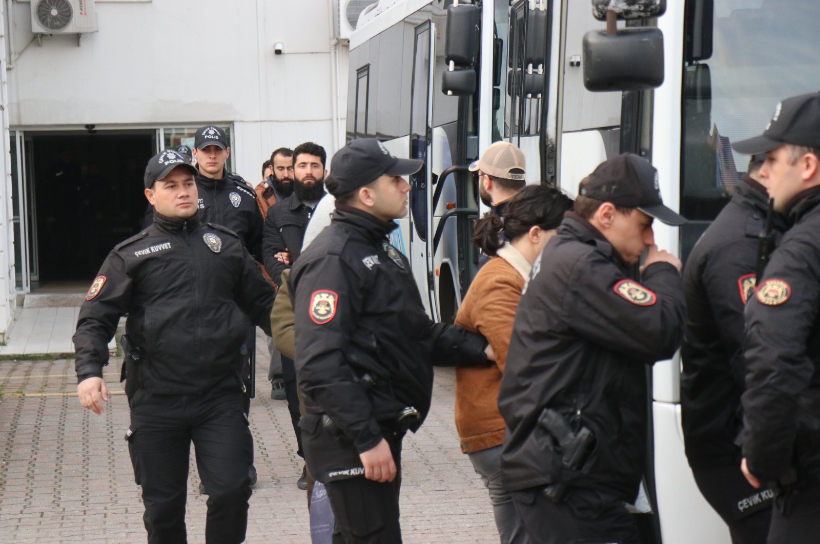 Turkish police arrest 14 suspected Daesh terrorists allegedly planning an attack ahead of local elections in northwestern Sakarya province, Türkiye, March 12, 2024. (IHA Photo)