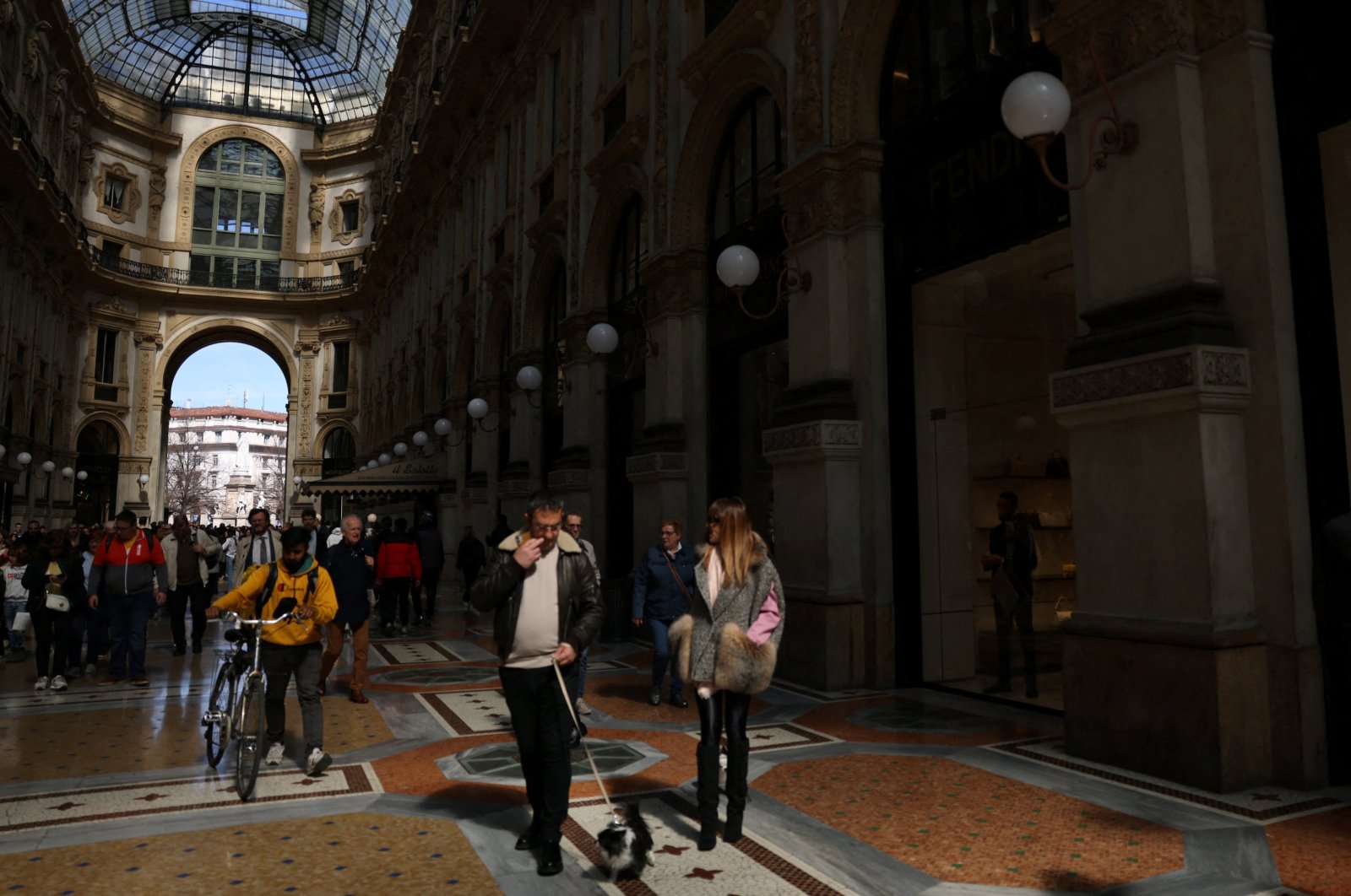 People walk in Galleria Vittorio Emanuele II, Milan, Italy, March 25, 2024. (Reuters Photo)