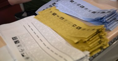 Official ballots are displayed on a table during the local elections, Istanbul, Türkiye, March 31, 2024. (AFP Photo)