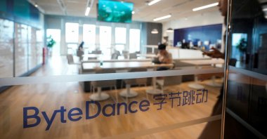 The ByteDance logo is seen at the company's office in Shanghai, China July 4, 2023. (Reuters Photo)