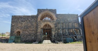 Located in the northeast corner of the historical Içkale settlement in the Sur district, the St. George Church was constructed by the Romans as a governance church 1,600 years ago, Diyarbakır, Türkiye, April 13, 2024. (DHA Photo)