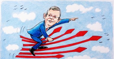 The illustration shows the main opposition Republican People&#039;s Party (CHP) Chairperson Özgür Özel. (Illustration by Erhan Yalvaç)