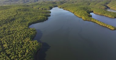 An aerial view of a dam in Istanbul, Türkiye, April 15, 2024. (AA Photo)
