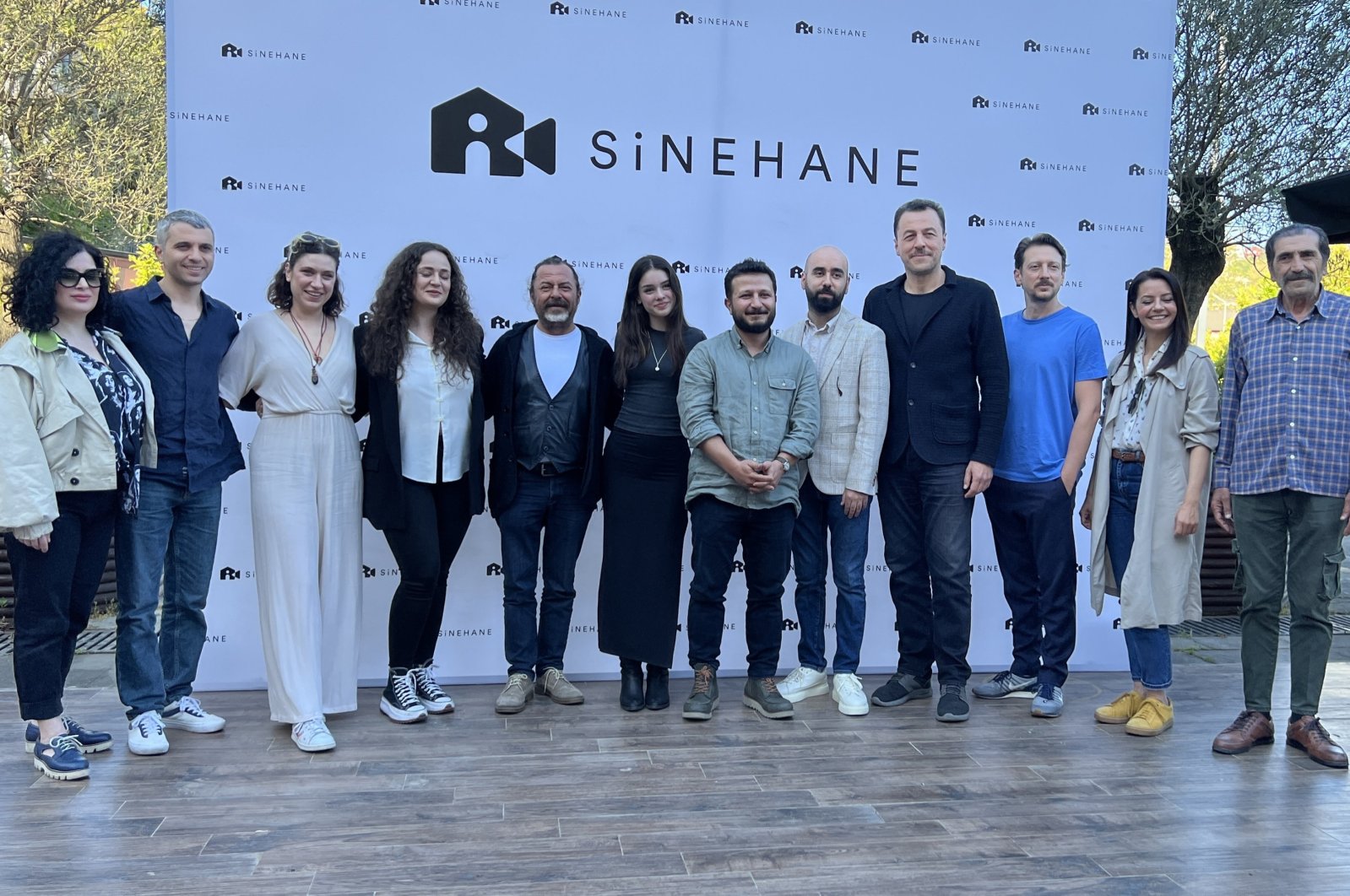 The lead actors of the film &quot;Kayıp Kamyon,&quot; produced by Sinehane and directed by Ekrem Arslan, gathered for script reading rehearsals, Istanbul, Türkiye, April 15, 2024. (AA Photo)