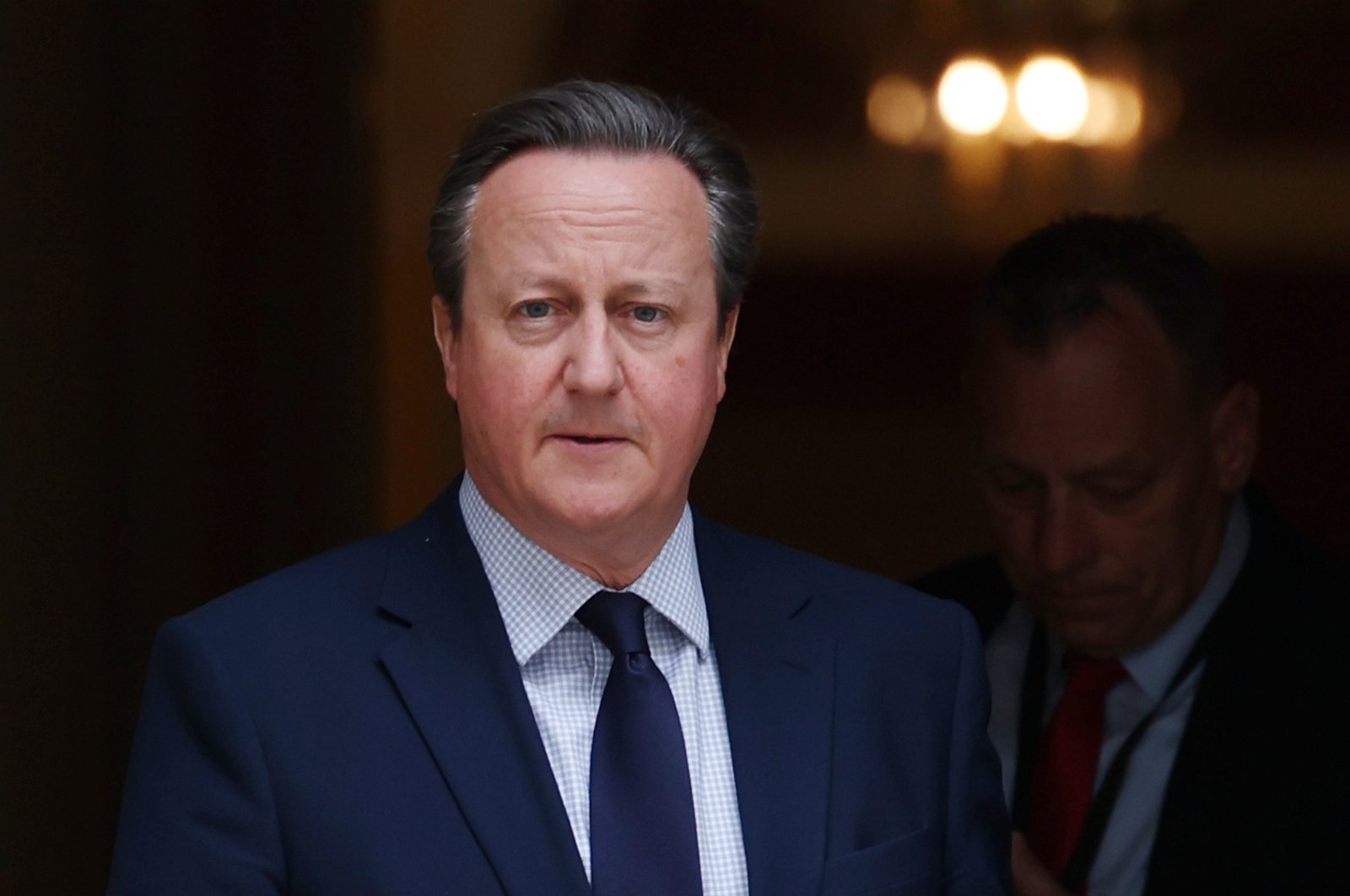 UK&#039;s Foreign Secretary David Cameron departs 10 Downing Street following a Cabinet meeting, London, U.K., April 16, 2024. (EPA Photo)