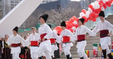 A multicultural dance and art festival held within the scope of April 23 National Sovereignty and Children&#039;s Day, with the contributions of the Turkish Canadian Community and the Toronto Municipality, Toronto, Canada, April 14, 2024. (AA Photo)