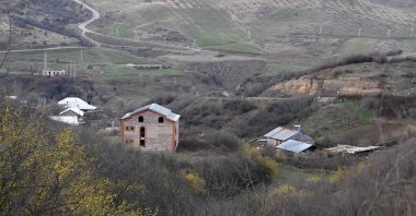 A view shows the territories near the village of Aşağı Eskipara (Voskepar) in northeastern Armenia that might be handed over to Azerbaijan on March 27, 2024. (AFP Photo)
