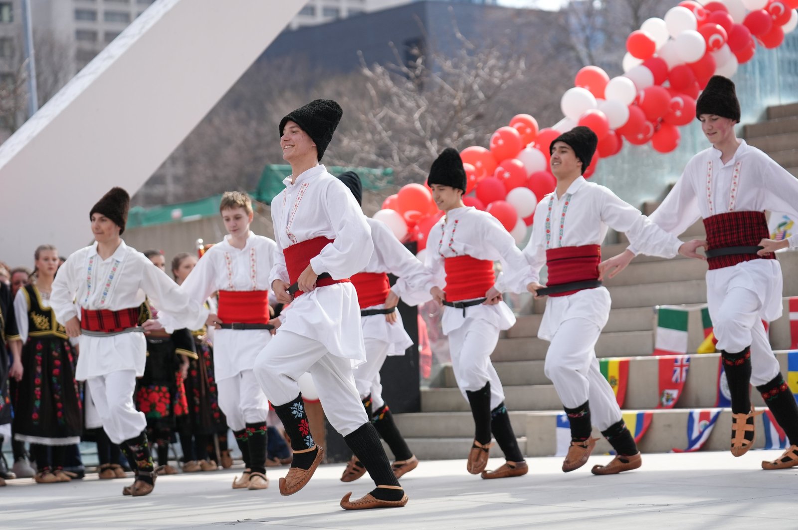 A multicultural dance and art festival held within the scope of April 23 National Sovereignty and Children&#039;s Day, with the contributions of the Turkish Canadian Community and the Toronto Municipality, Toronto, Canada, April 14, 2024. (AA Photo)