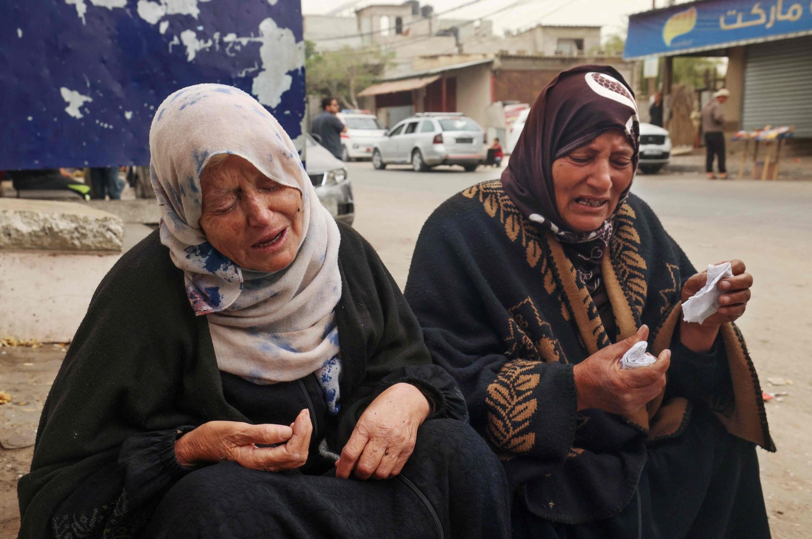 Palestinian women mourn the death of loved ones outside Al-Najjar Hospital following overnight Israeli bombardment, Rafah, Gaza Strip, Palestine, April 18, 2024. (AFP Photo)