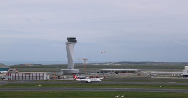 General view of air traffic control tower at Istanbul Airport, Istanbul, Türkiye, April 20, 2024. (IHA Photo)