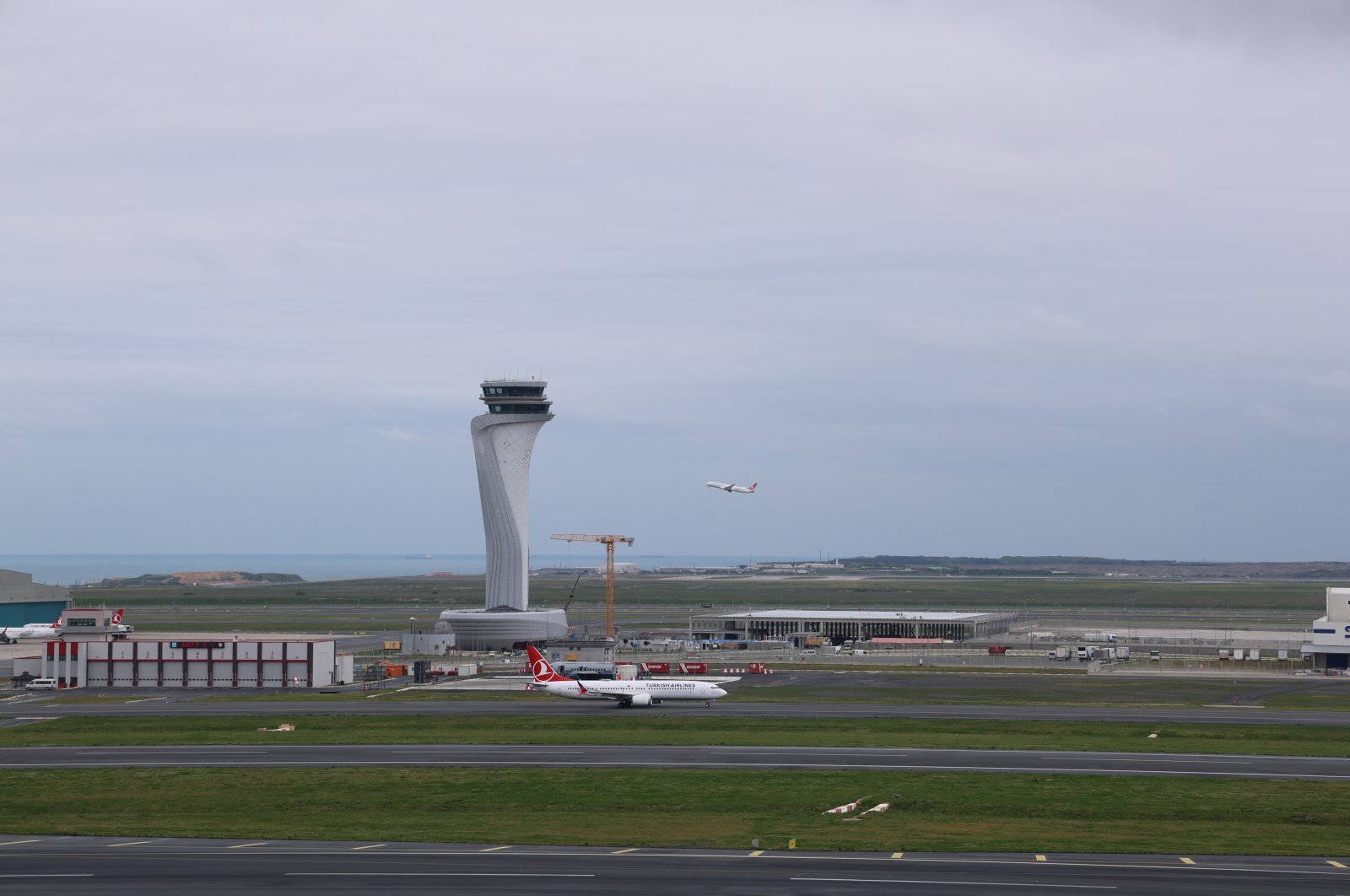 General view of air traffic control tower at Istanbul Airport, Istanbul, Türkiye, April 20, 2024. (IHA Photo)