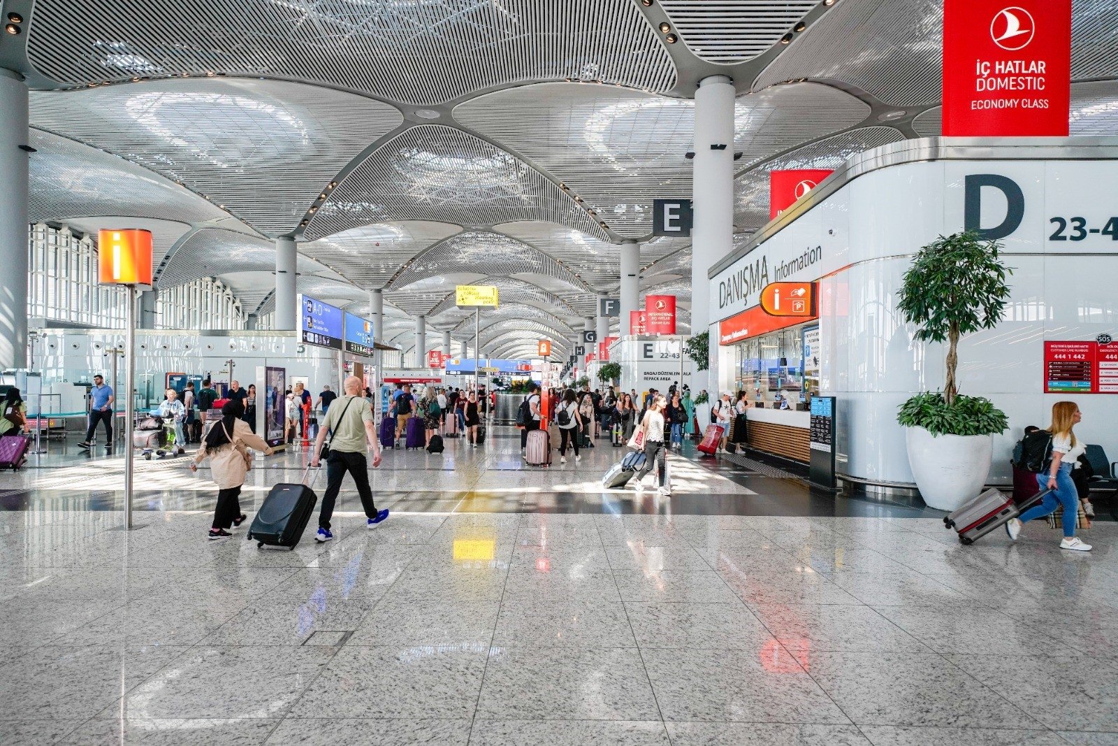 Passengers are seen at Istanbul Airport, Istanbul, Türkiye, April 5, 2024. (IHA Photo)