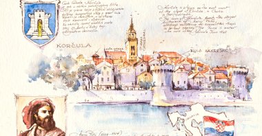 The historic town of Korcula, the town where Marco Polo was thought to be imprisoned. (Shutterstock Photo)