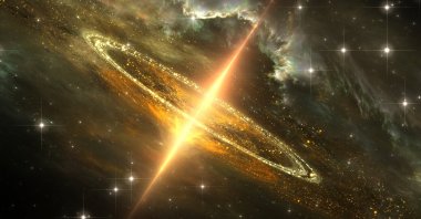 Astronomers studied galaxy NGC 4383, in the nearby Virgo cluster, and captured a gas outflow so large it would take 20,000 years for light to travel from one side to the other. (Shutterstock Photo)