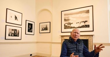 Brazilian photographer Sebastiao Salgado speaks during an interview at Somerset House in London, U.K., April 18, 2024.  (AFP Photo)