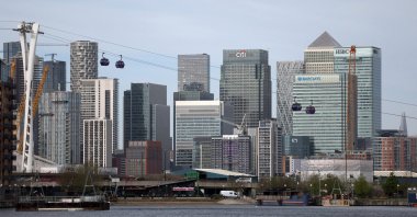 The financial district of Canary Wharf, London, Britain, April 12, 2024. (EPA Photo)