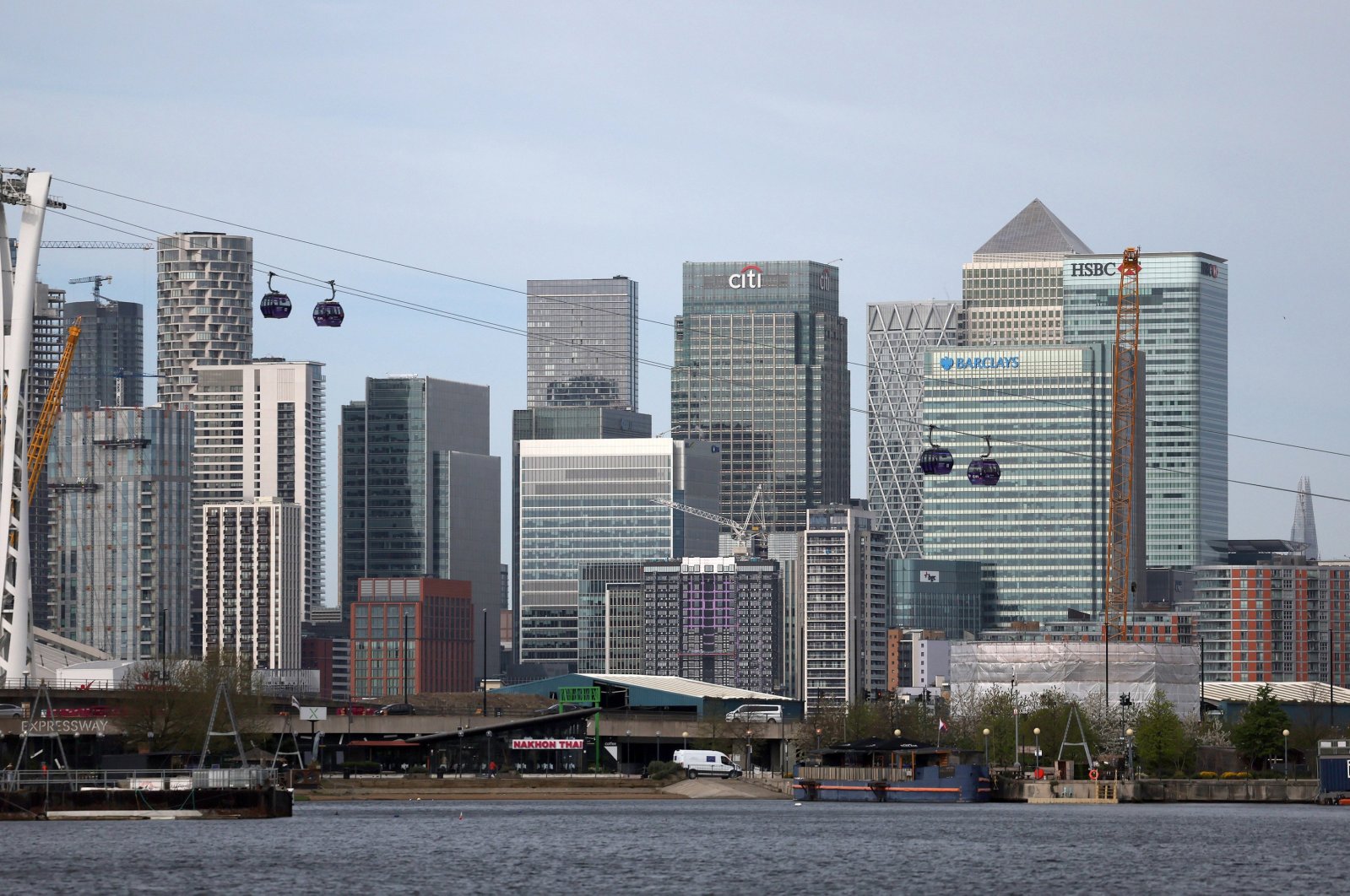 The financial district of Canary Wharf, London, Britain, April 12, 2024. (EPA Photo)