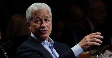 Jamie Dimon, chair and CEO of JPMorgan Chase, speaks at an Economic Club of New York event, Manhattan, New York City, U.S., April 23, 2024. (Reuters Photo)