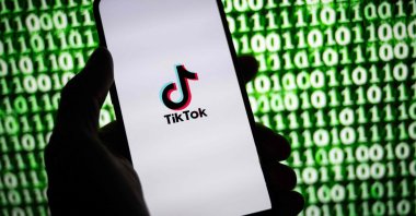 This illustration photograph shows the logo of TikTok, a short-form video hosting service owned by ByteDance, on a smartphone in Mulhouse, eastern France, Oct. 30, 2023. (AFP File Photo)