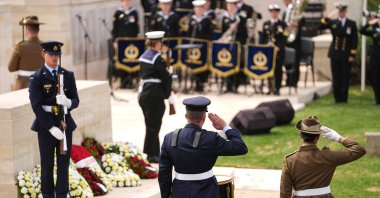 A ceremony was held at the Australian Lone Pine Memorial in Çanakkale as part of Anzac Day events, Çanakkale, Türkiye, April 25, 2024. (AA Photo)