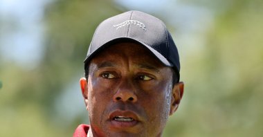Tiger Woods on the 18th hole during the final round of the Masters at the Augusta National Golf Club, Augusta, Georgia, U.S., April 14, 2024. (Reuters Photo)