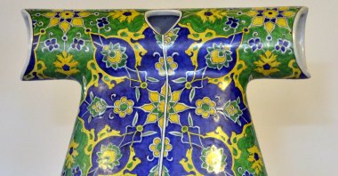 A piece by Ismail Yiğit displayed at the Istanbul Tulip Foundation, Istanbul, Türkiye, April 5, 2024. (Photo courtesy of Istanbul Tulip Foundation)