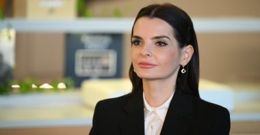 Then-Governor of Gagauzia Evghenia Gutul is seen during an exclusive interview in Istanbul, Turkiye, Sept. 14, 2023. (AA Photo)