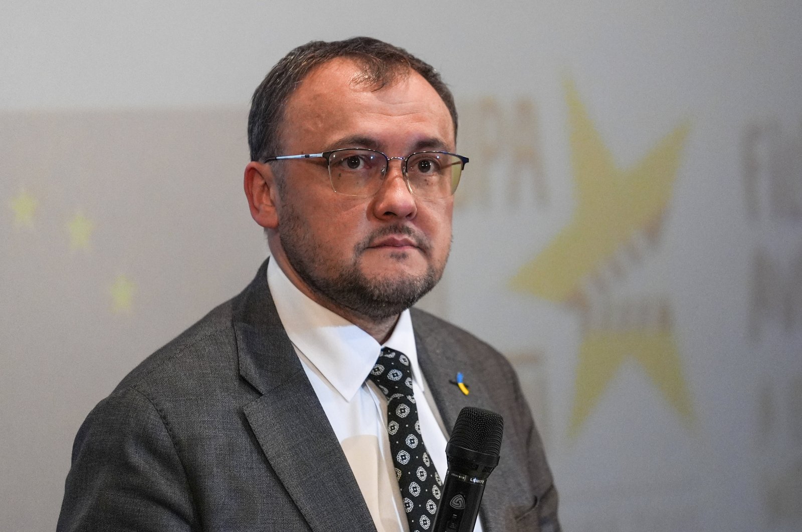 Ukrainian Ambassador Vasyl Bodnar attends an event in the capital Ankara, Türkiye, April 15, 2024. (AA Photo)
