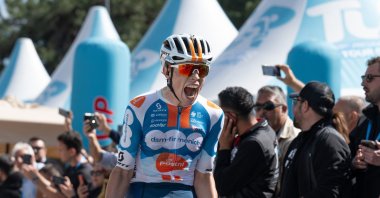 Frank van den Broek wins the 6th stage of the 59th Presidential Tour of Türkiye, Istanbul, Türkiye, April 26, 2024. (AA Photo)