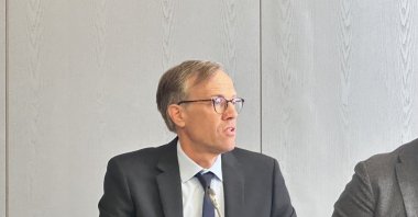 Council of Europe spokesperson Daniel Höltgen meets with Turkish press members in Strasbourg, France, April 24, 2024 (Photo by Dilara Aslan Özer)