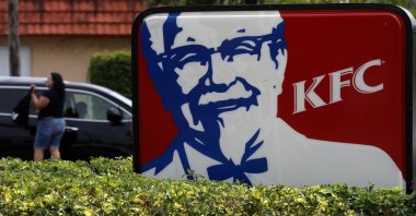 A Kentucky Fried Chicken (KFC) logo is pictured on a sign in North Miami Beach, Florida, U.S. April 6, 2017. (Reuters Photo)