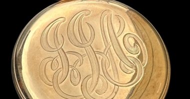 A gold pocket watch retrieved from the Titanic wreck was sold on April 27, 2024, to a private collector in the U.S. at Henry Aldridge &amp; Son in Devizes, Wiltshire, England, for the highest amount ever for the ship's memorabilia. (Photo courtesy of Henry Aldridge &amp; Son in Devizes)