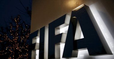 The FIFA logo is seen outside its headquarters, Zurich, Switzerland, Dec. 17, 2015. (Reuters Photo)