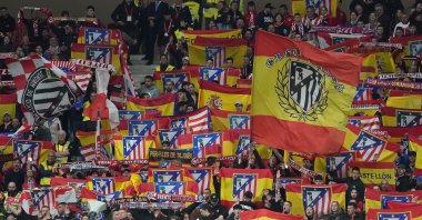 Atletico de Madrid's supporters during La Liga match against Athletic Club, Madrid, Spain, April 27,2024. (Reuters Photo)