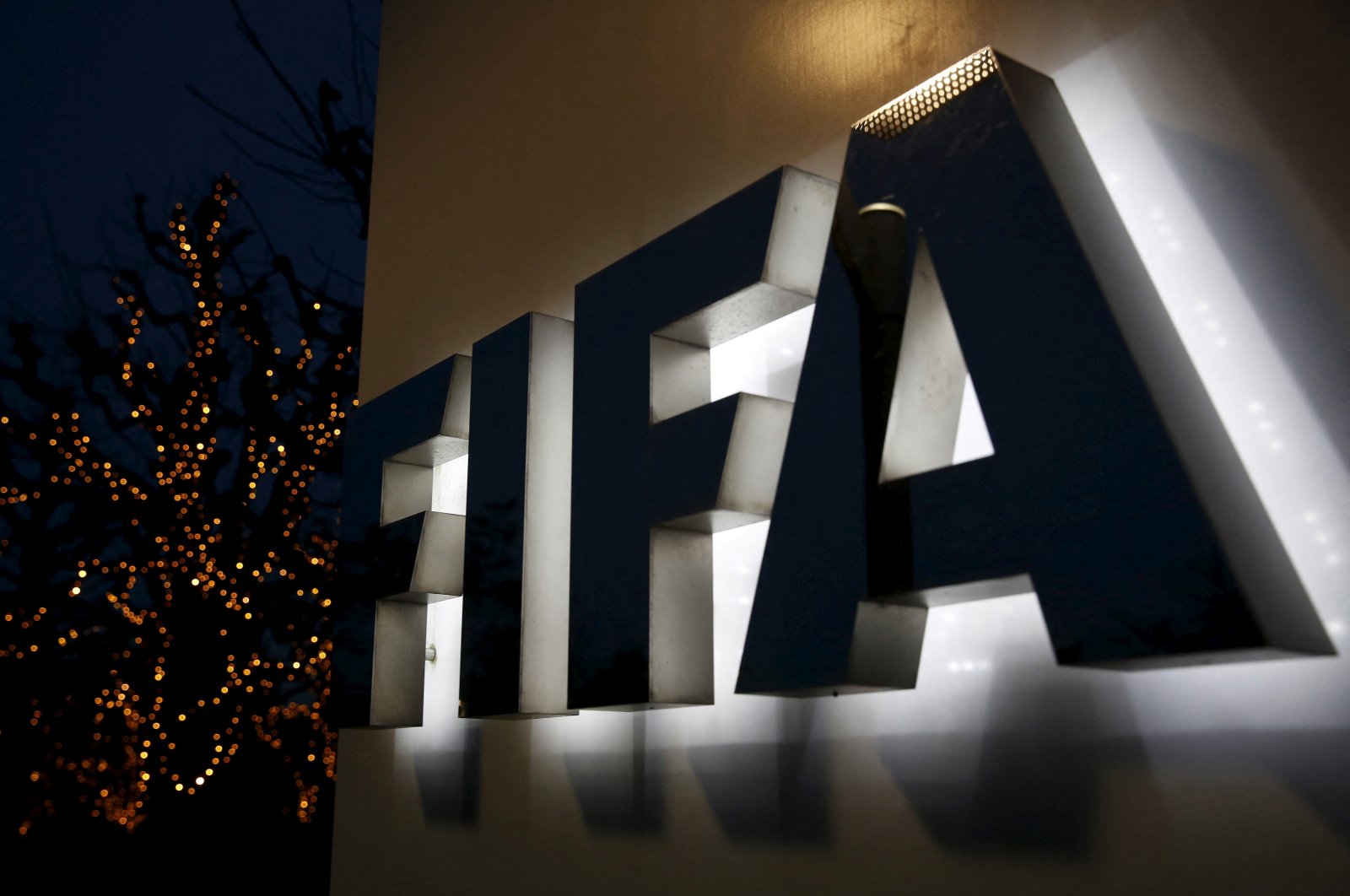 The FIFA logo is seen outside its headquarters, Zurich, Switzerland, Dec. 17, 2015. (Reuters Photo)