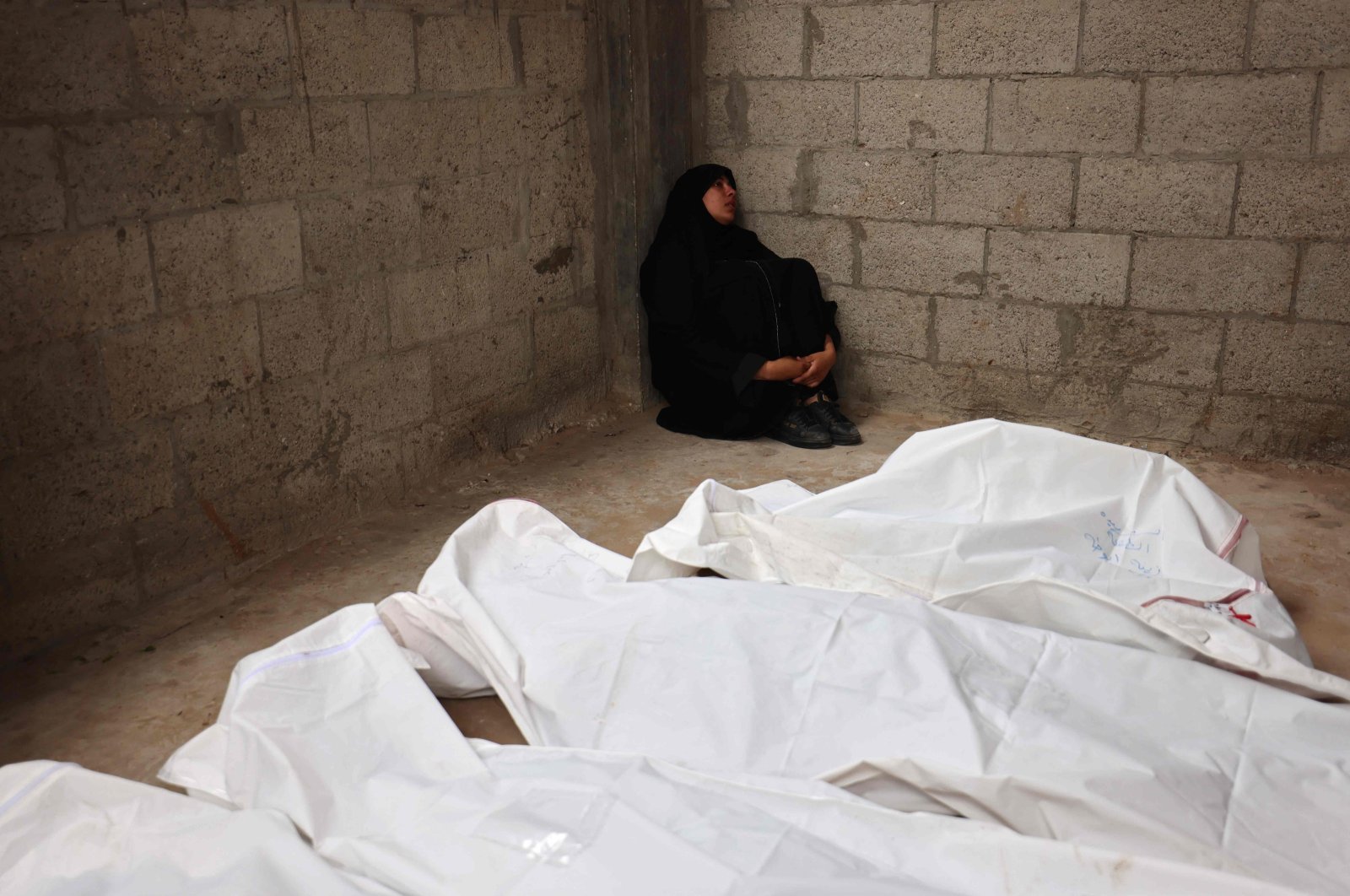 A Palestinian woman mourns relatives killed in Israeli bombardment, in Rafah, southern Gaza Strip, Palestine, April 29, 2024. (AFP Photo)