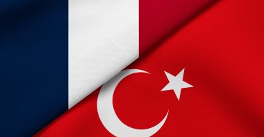 The flags of France and Türkiye can be seen in this photo. (Shutterstock)